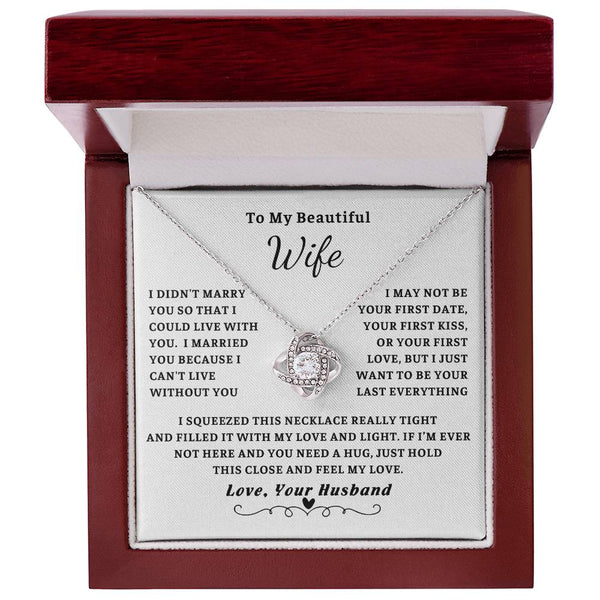 To My Wife , Forever love necklace , Gift For Wife, Wife Birthday Gift, Anniversary, Wife Necklace, Love Knot