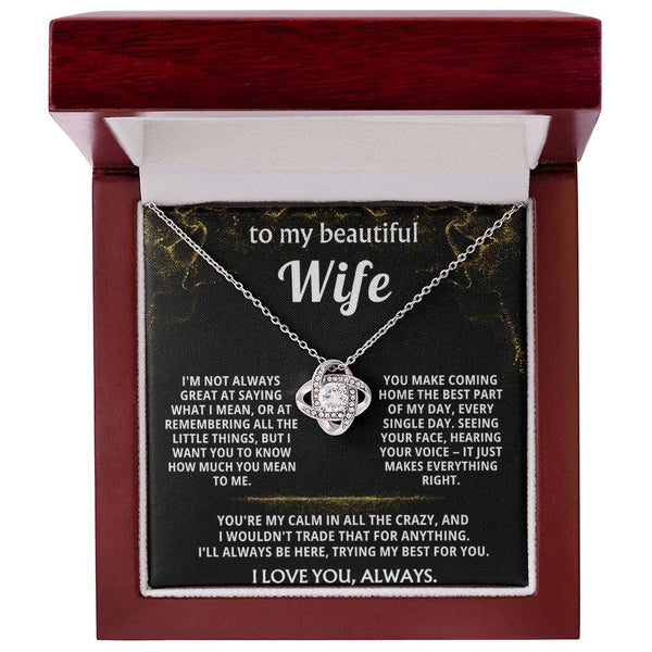 To My Wife, You make coming home the best part.