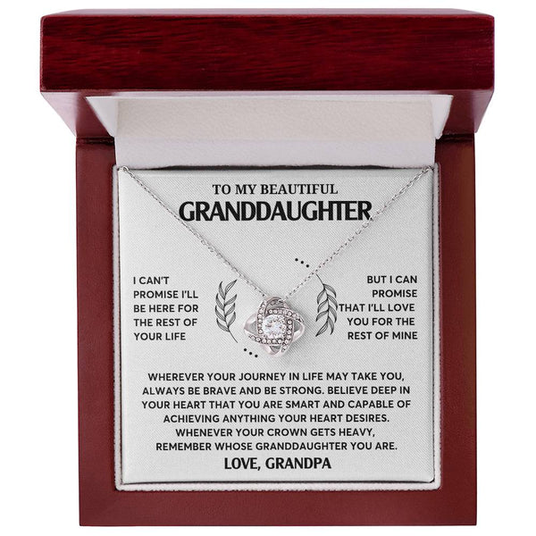 Granddaughter Gift Unusual Gift , Granddaughter Gifts, To My Granddaughter Necklace, Granddaughter Jewelry Gift, Love Knot