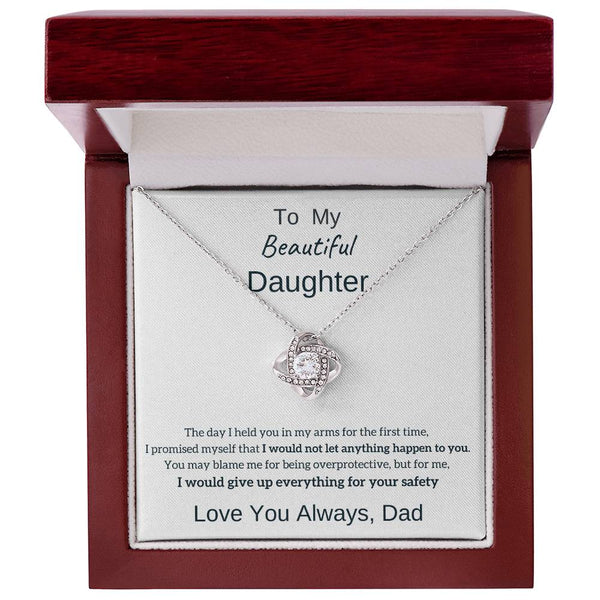 Daughter Necklace Gift from Dad, Gift From Dad, Daughter Gift, Daughter Necklace, 14k White Gold , Top Gift for Daughter