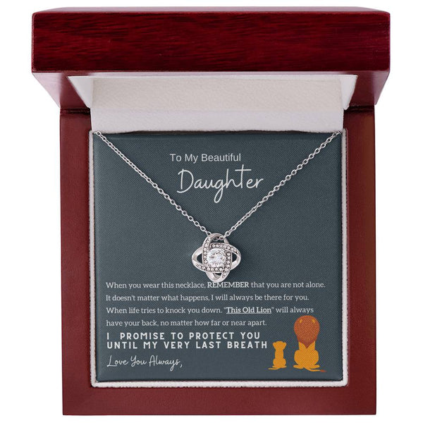 Top Gift For Daughter, To Daughter From Mom ,To Daughter From Dad , Daughter Necklace Gift, Love Knot