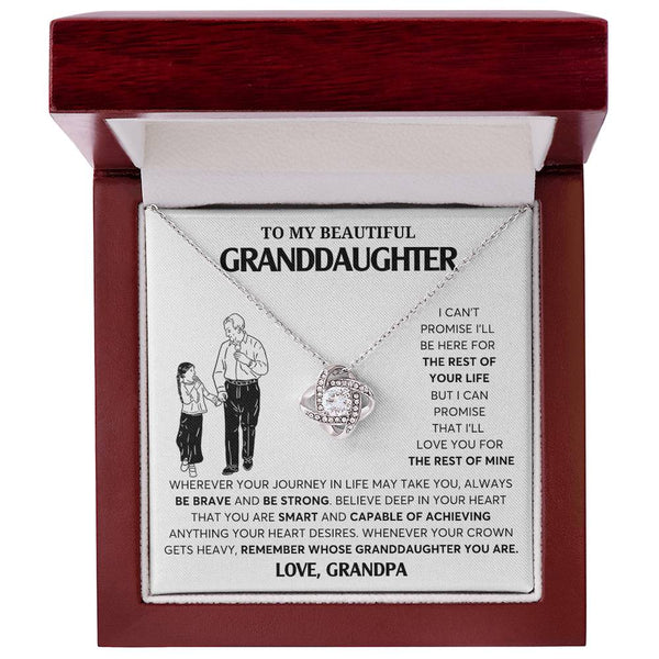 To My Granddaughter Necklace, Granddaughter Jewelry Gift,  Granddaughter Necklace,  Gift For Her, Gifts From Grandpa,  Love Knot