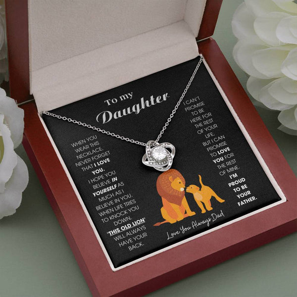 To My Daughter - When you wear this necklace, never forget that I LOVE YOU [ Gift From Dad ]