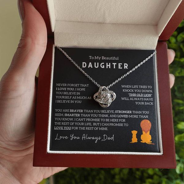 (Love Knot) To My Beautiful Daughter, I Will Always Have Your Back