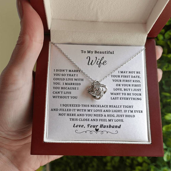 To My Wife , Forever love necklace , Gift For Wife, Wife Birthday Gift, Anniversary, Wife Necklace, Love Knot