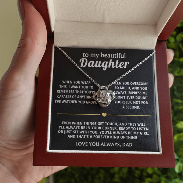 To My Beautiful Daughter, I'll always be in your corner.