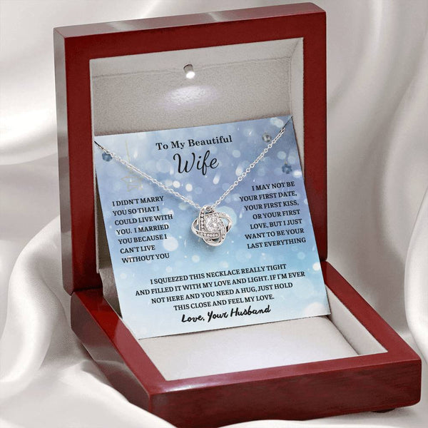 Christmas Gift For Her , To My Wife , Anniversary Gift , Gifts for women , Necklace , Love Knot
