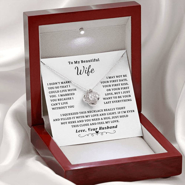 To My Wife , Forever love necklace , Gift For Wife, Wife Birthday Gift, Anniversary, Wife Necklace, Love Knot