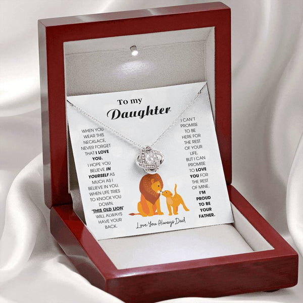 To My Daughter - When you wear this necklace, never forget that I LOVE YOU