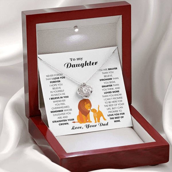 [ Few left only ] To My Daughter, Never Forget That I Love You Forever (Love knot)
