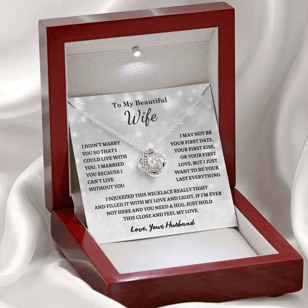 To My Wife , Love Knot necklace , Gift For Soulmate , Gift For Wife, Wife Birthday Gift, Anniversary Gift For Wife, Wife Necklace
