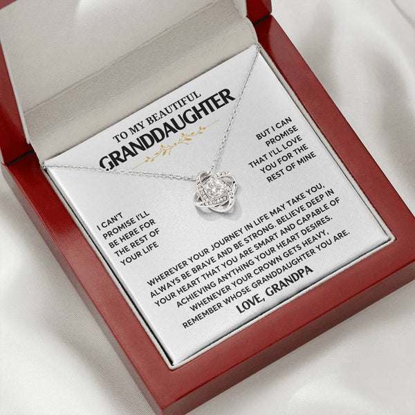 Granddaughter Gift Unusual Gift, Gifts For Granddaughter, To My Granddaughter Necklace, Girls Necklace, Love Knot