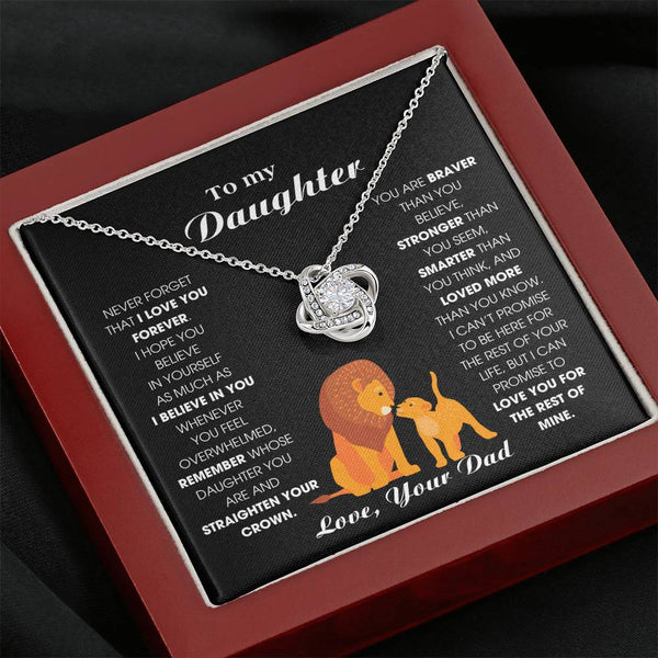[Love Knot necklace ] To My Daughter, Never Forget That I Love You Forever