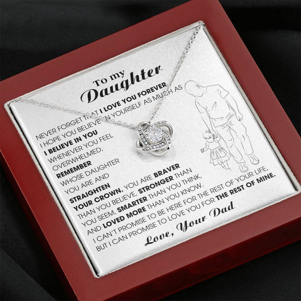 [Only a few left] To My Daughter, Never Forget That I Love You Forever (Love knot)