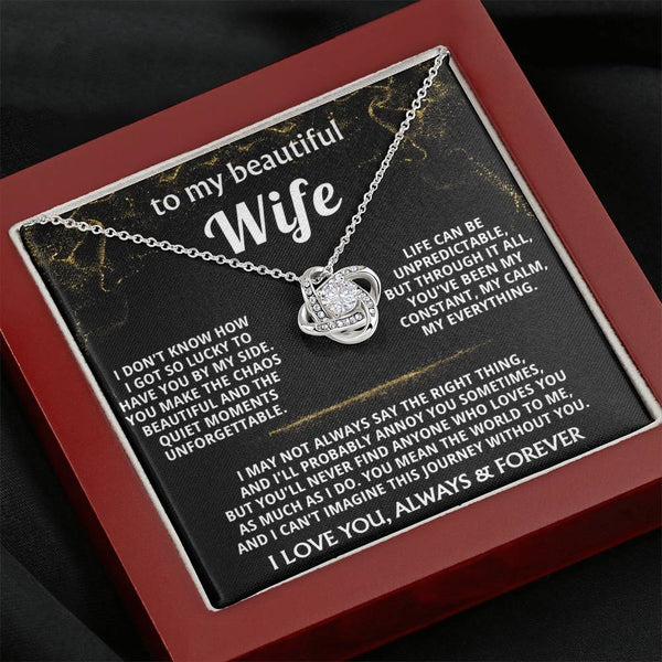 To My Wife, You are my constant, my calm, my everything.