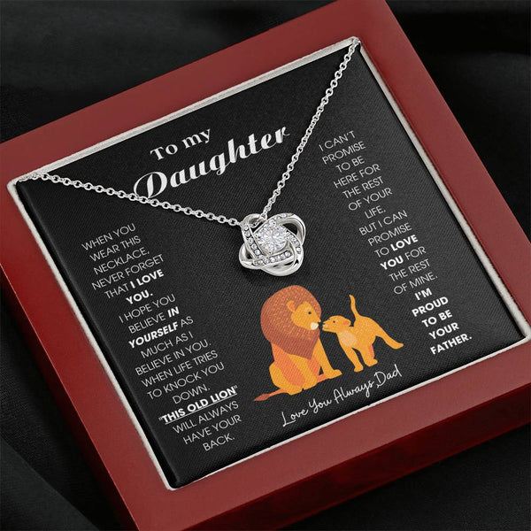 To My Daughter - When you wear this necklace, never forget that I LOVE YOU [ Gift From Dad ]