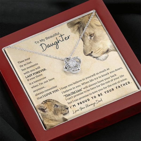 [Only a few left] To My Beautiful Daughter - Moments With You Will Last Forever (Love knot)