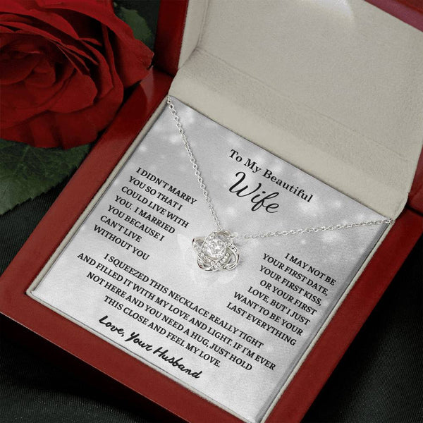 To My Wife , Love Knot necklace , Gift For Soulmate , Gift For Wife, Wife Birthday Gift, Anniversary Gift For Wife, Wife Necklace