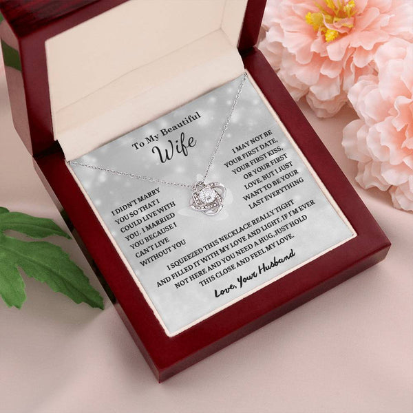 To My Wife , Love Knot necklace , Gift For Soulmate , Gift For Wife, Wife Birthday Gift, Anniversary Gift For Wife, Wife Necklace