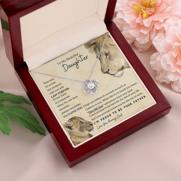 [Only a few left] To My Beautiful Daughter - Moments With You Will Last Forever (Love knot)