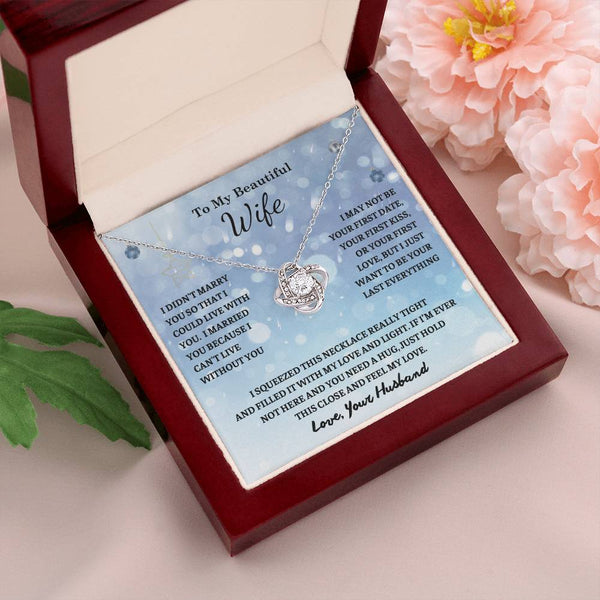 Christmas Gift For Her , To My Wife , Anniversary Gift , Gifts for women , Necklace , Love Knot
