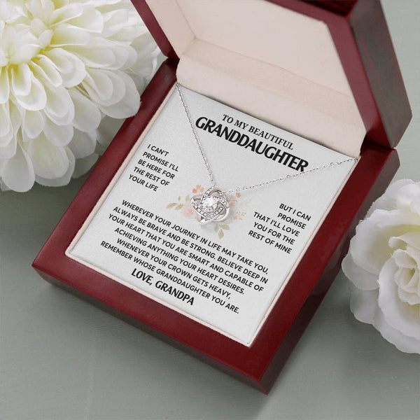 Gift From Grandpa, To My Granddaughter Necklace, Granddaughter Jewelry Gift, Granddaughter Necklace,  Gift For Her,  Love Knot