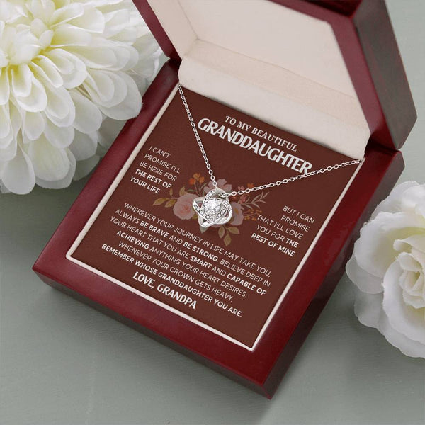 To My Granddaughter Necklace, Granddaughter Jewelry Gift,  Granddaughter Necklace,  Gift For Her, Best Gift For Girls,  Love Knot