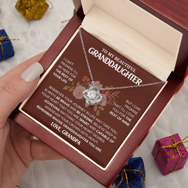 To My Granddaughter Necklace, Granddaughter Jewelry Gift,  Granddaughter Necklace,  Gift For Her, Best Gift For Girls,  Love Knot