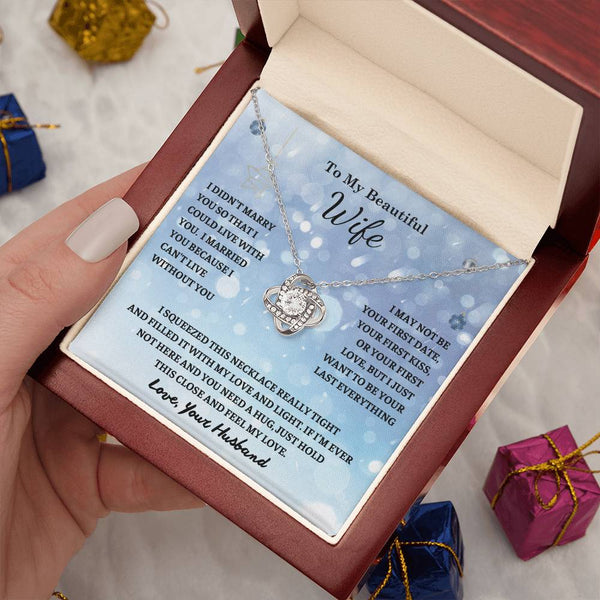 Christmas Gift For Her , To My Wife , Anniversary Gift , Gifts for women , Necklace , Love Knot