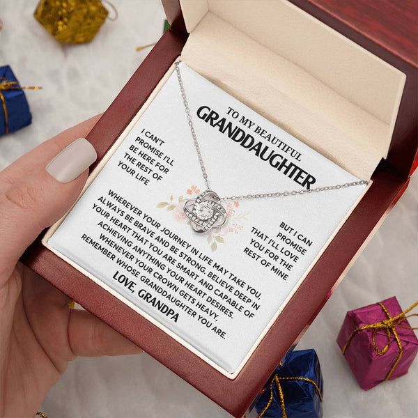 Gift From Grandpa, To My Granddaughter Necklace, Granddaughter Jewelry Gift, Granddaughter Necklace,  Gift For Her,  Love Knot