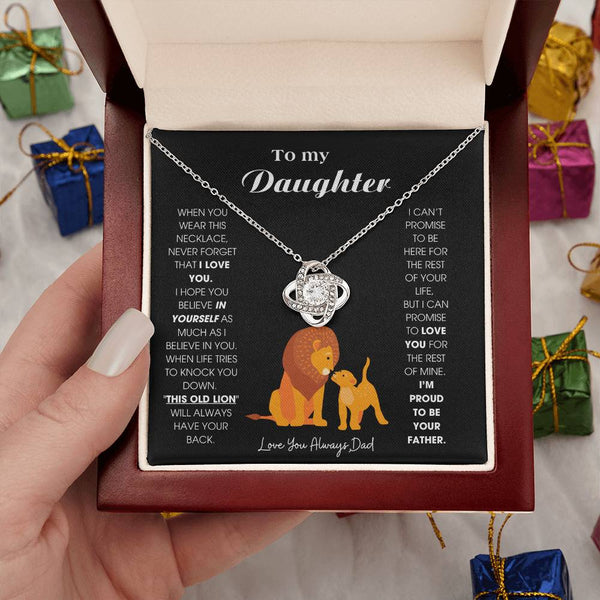 To My Daughter - When you wear this necklace, never forget that I LOVE YOU [ Gift From Dad ]