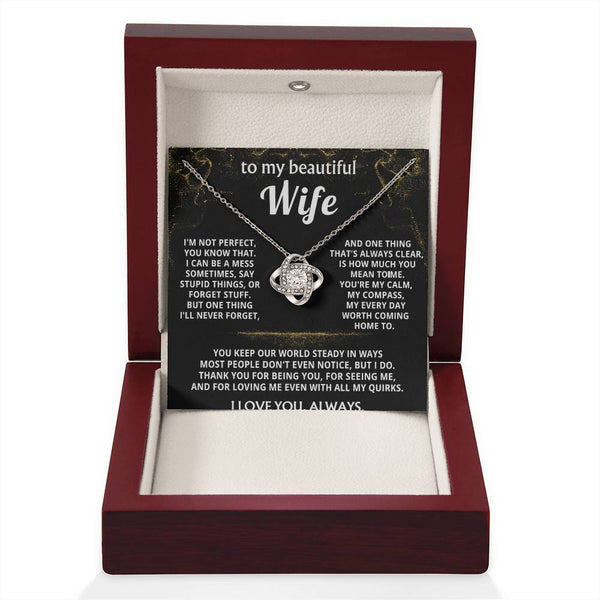 To My Wife, You mean the world to me.