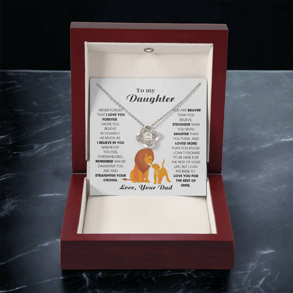 [ Few left only ] To My Daughter, Never Forget That I Love You Forever (Love knot)