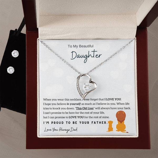 (Free Earrings) To My Daughter - I'm Proud To Be Your Father