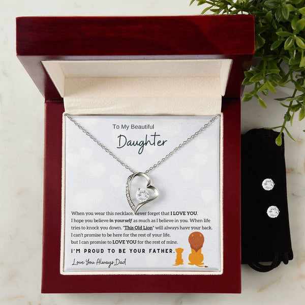 (Free Earrings) To My Daughter - I'm Proud To Be Your Father