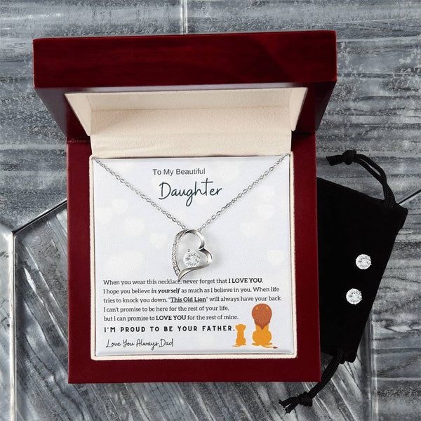 (Free Earrings) To My Daughter - I'm Proud To Be Your Father