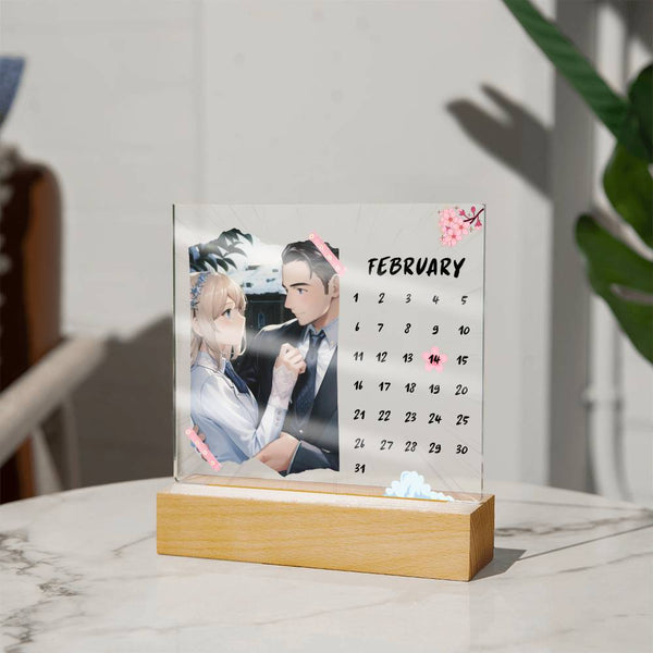 Custom Anime Couple - Acrylic Plaque Night Light