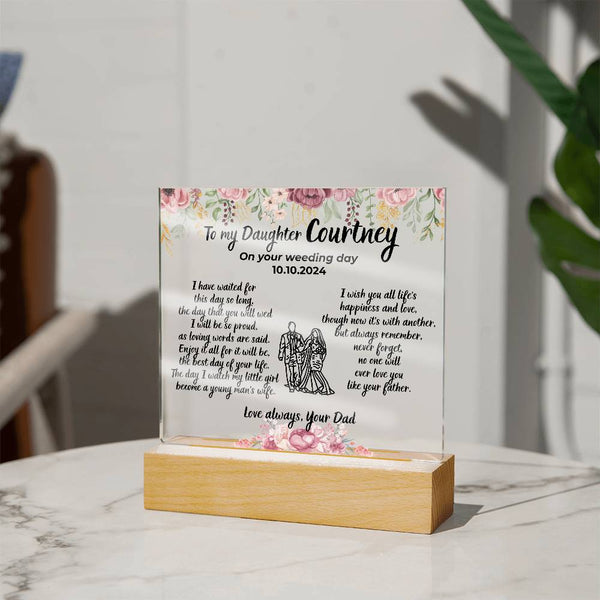 To my Daughter on your Wedding day , No one will ever love you like your father [ Personalize Gift ]