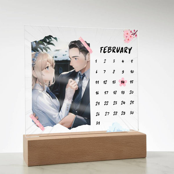 Custom Anime Couple - Acrylic Plaque Night Light