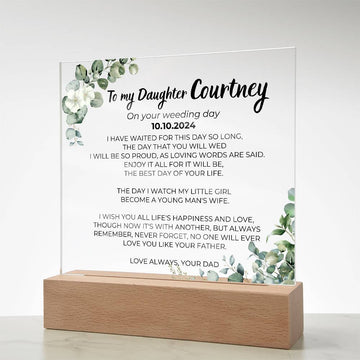 [Only a few left] To my Daughter on your Wedding day , No one will ever love you like your father [ Custom Name ]