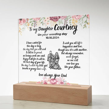 To my Daughter on your Wedding day , No one will ever love you like your father [ Personalize Gift ]