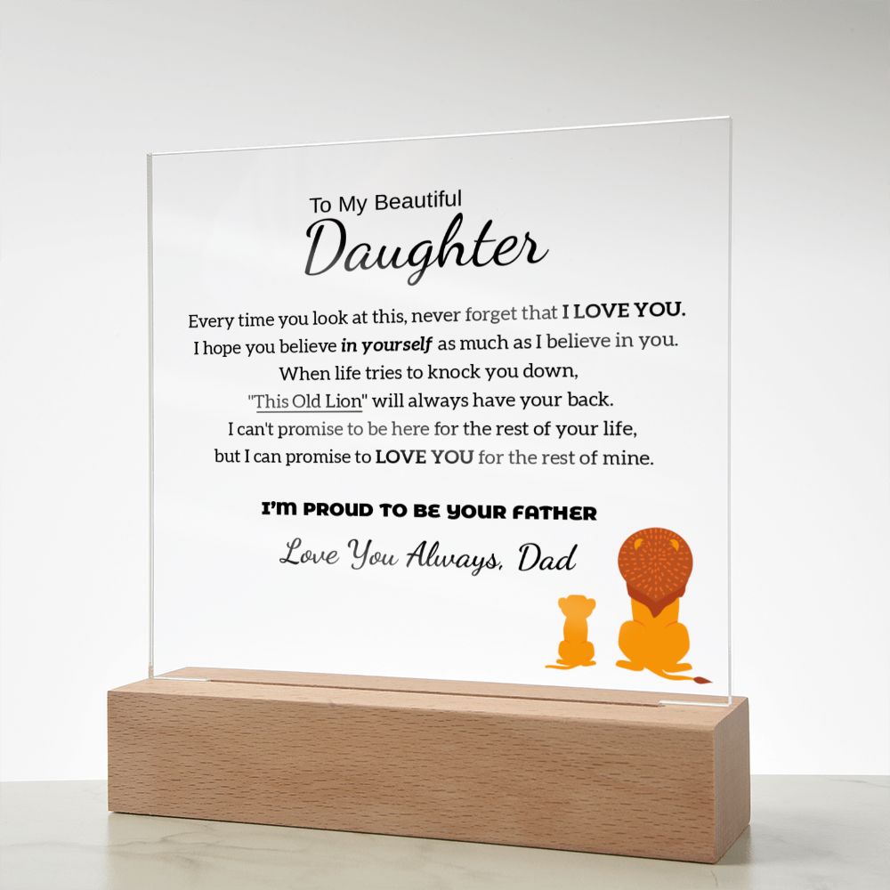 I'm Proud To Be Your Father - Acrylic Plaque