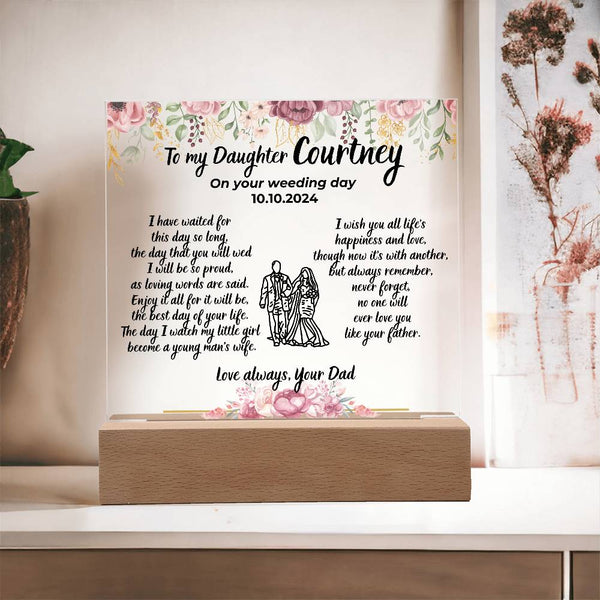 To my Daughter on your Wedding day , No one will ever love you like your father [ Personalize Gift ]