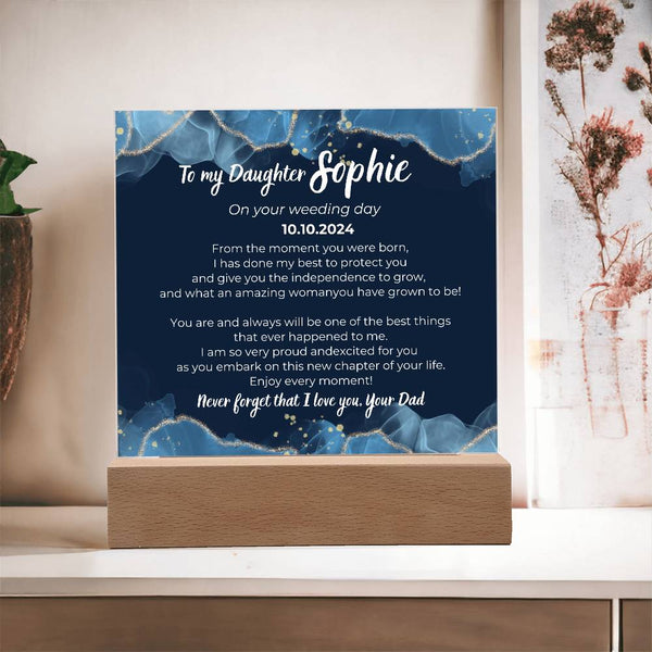 To my Daughter on your Wedding day - What an amazing woman you have grown into