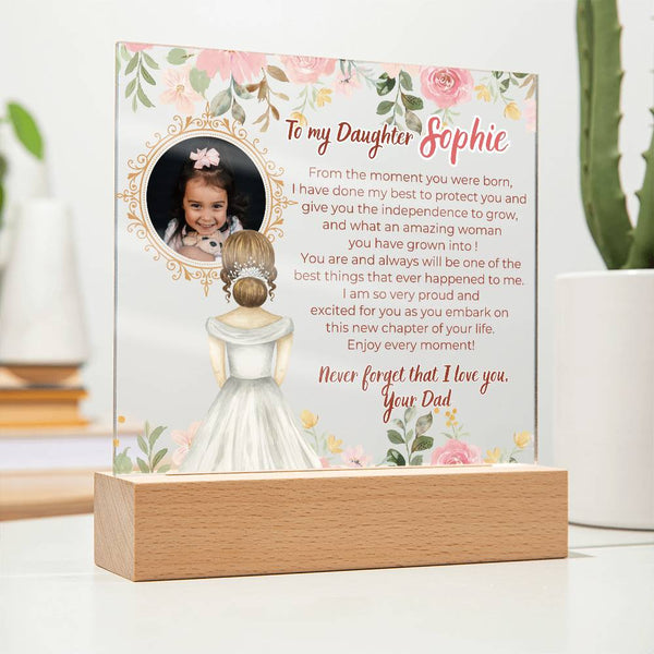 [Few left only] To my Daughter - What an amazing woman you have grown into [ Acrylic plaque ]