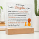 To My Precious Daughter, I'm Proud To Be Your Father - Acrylic Plaque