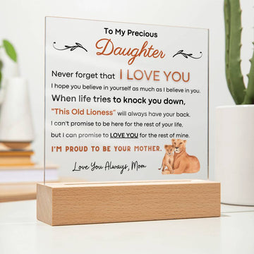 To My Precious Daughter, I'm Proud To Be Your Mother - Acrylic Plaque