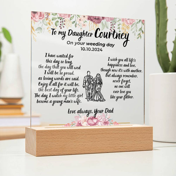 To my Daughter on your Wedding day , No one will ever love you like your father [ Personalize Gift ]