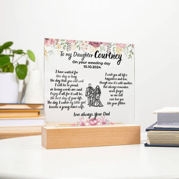 To my Daughter on your Wedding day , No one will ever love you like your father [ Personalize Gift ]