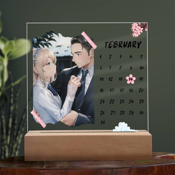 Custom Anime Couple - Acrylic Plaque Night Light